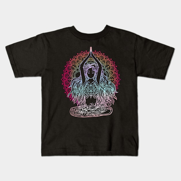 Yoga Kids T-Shirt by KAWAIITEE